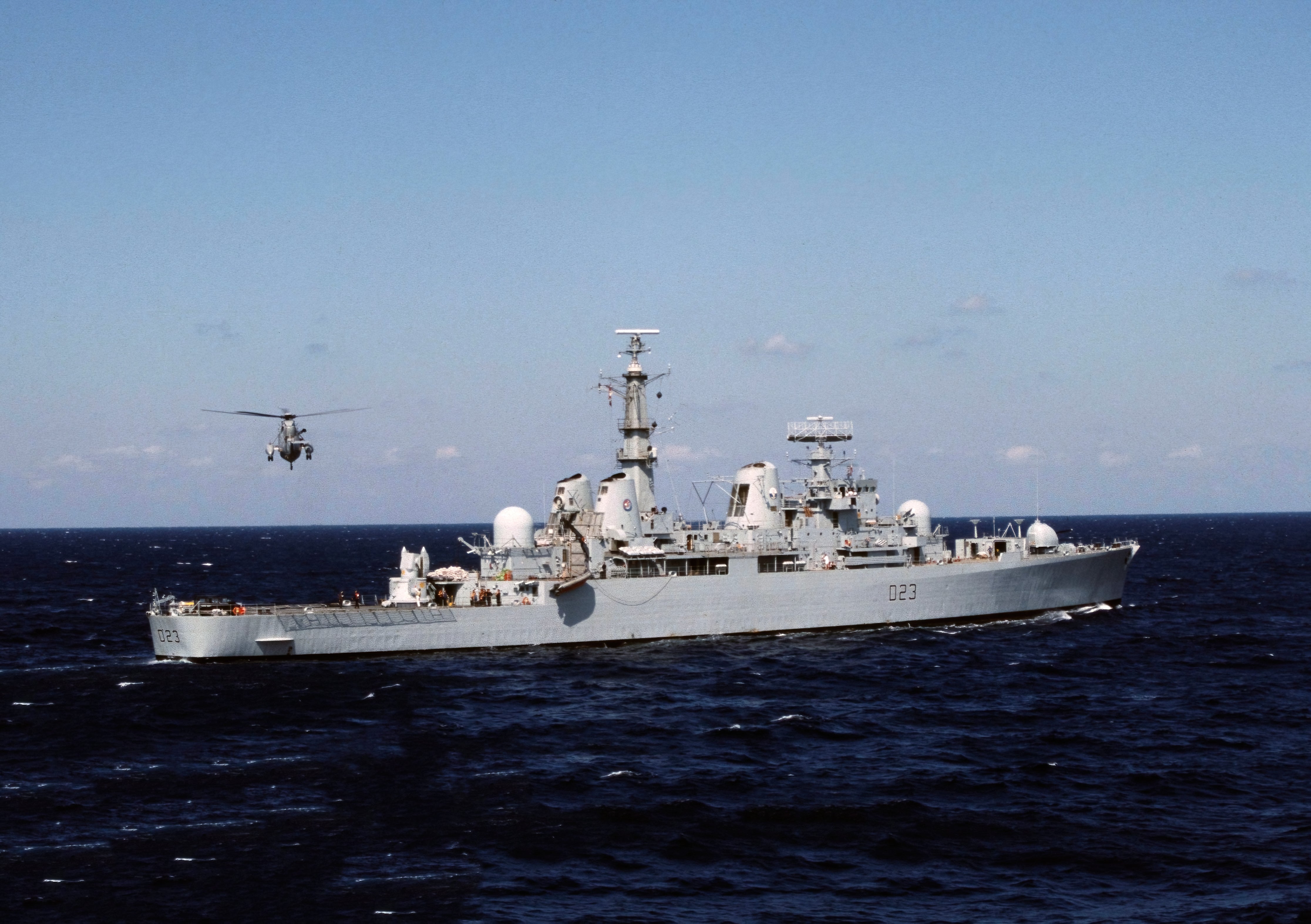 HMS Bristol D23 Photo Print With Helicopter Royal Navy Type 82 D hms-bristol-d23-photo-print-with-helicopter-royal-navy-type-82-d
