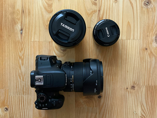 Canon camera with a Tamron lens