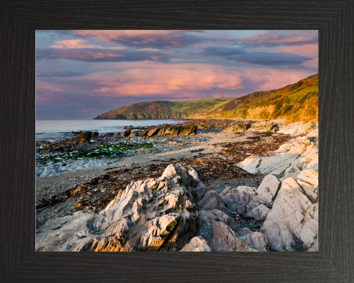 Portnadler Bay Near Looe in Cornwall at sunset Photo Print - Canvas - Framed Photo Print - Hampshire Prints