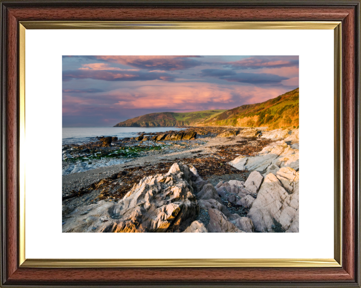 Portnadler Bay Near Looe in Cornwall at sunset Photo Print - Canvas - Framed Photo Print - Hampshire Prints