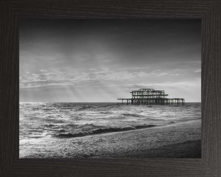 Brighton west pier in black and white Photo Print - Canvas - Framed Photo Print - Hampshire Prints