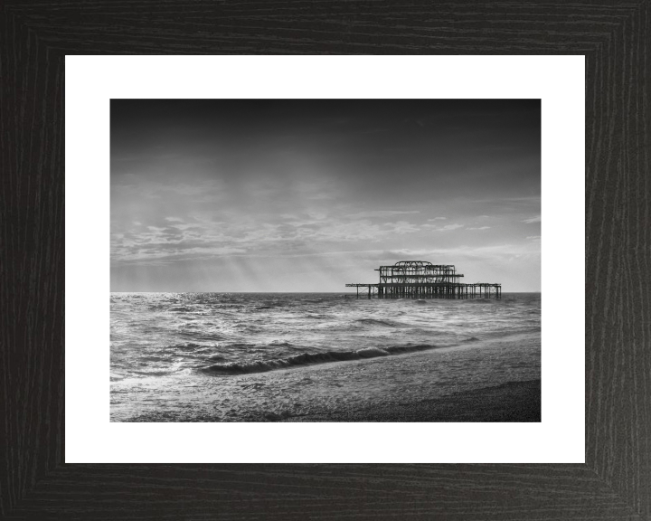 Brighton west pier in black and white Photo Print - Canvas - Framed Photo Print - Hampshire Prints