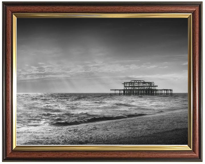 Brighton west pier in black and white Photo Print - Canvas - Framed Photo Print - Hampshire Prints