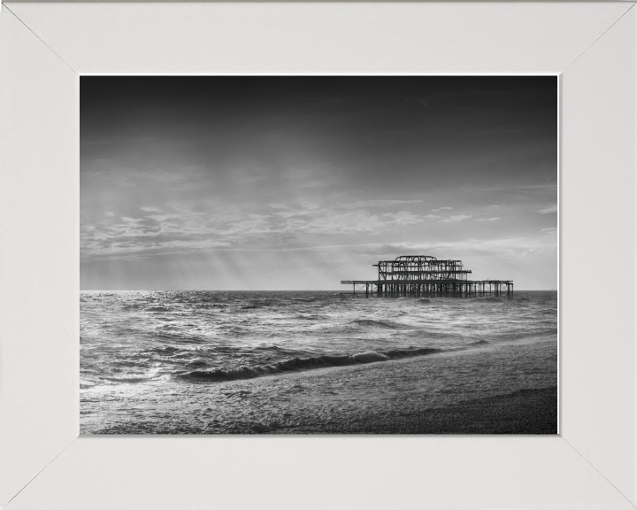 Brighton west pier in black and white Photo Print - Canvas - Framed Photo Print - Hampshire Prints