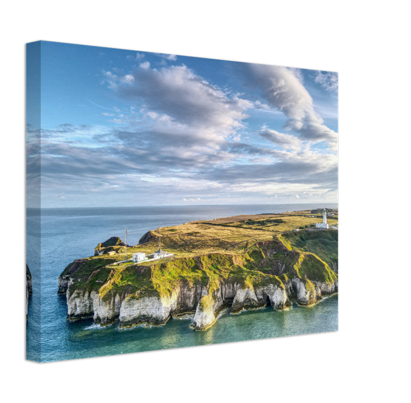 Flamborough Head Lighthouse Yorkshire from above Photo Print - Canvas - Framed Photo Print - Hampshire Prints