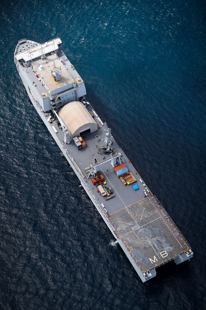 RFA Mounts Bay L3008 Royal Fleet Auxiliary Bay class auxiliary dock landing ship Photo Print or Framed Print - Hampshire Prints