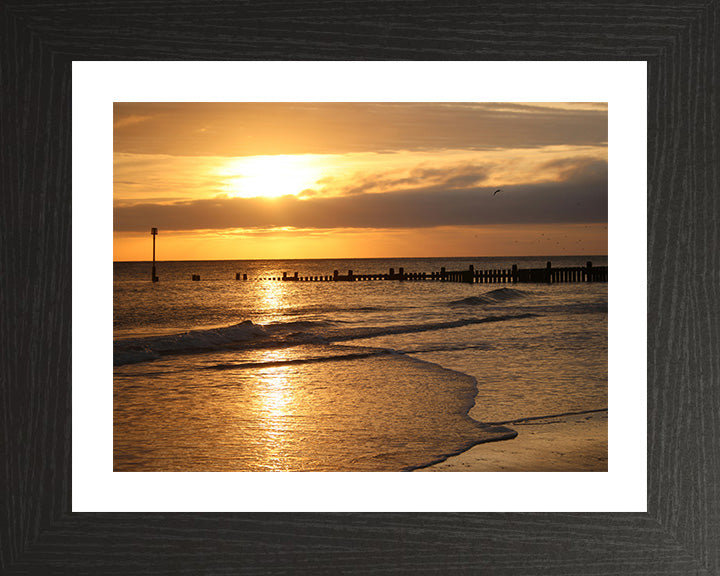 Overstrand Beach Norfolk at sunset Photo Print - Canvas - Framed Photo Print - Hampshire Prints