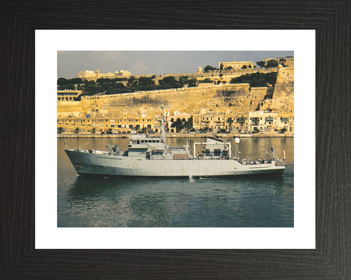 HMS Roebuck H130 Royal Navy coastal survey vessel Photo Print or Framed Print - Hampshire Prints