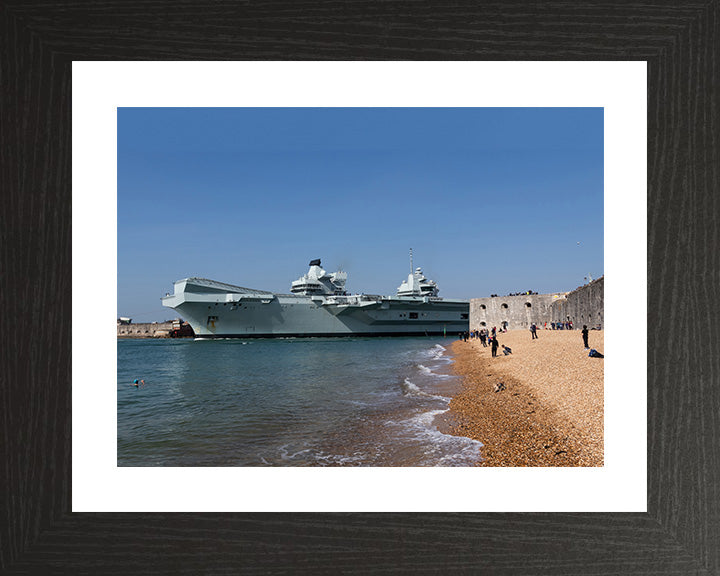 HMS Queen Elizabeth R08 Royal Navy Queen Elizabeth Class Aircraft Carrier Photo Print or Framed Print - Hampshire Prints