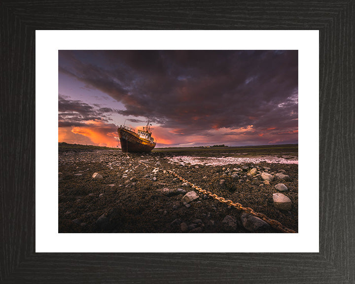 Roa Island Cumbria shipwreck at sunset Photo Print - Canvas - Framed Photo Print - Hampshire Prints