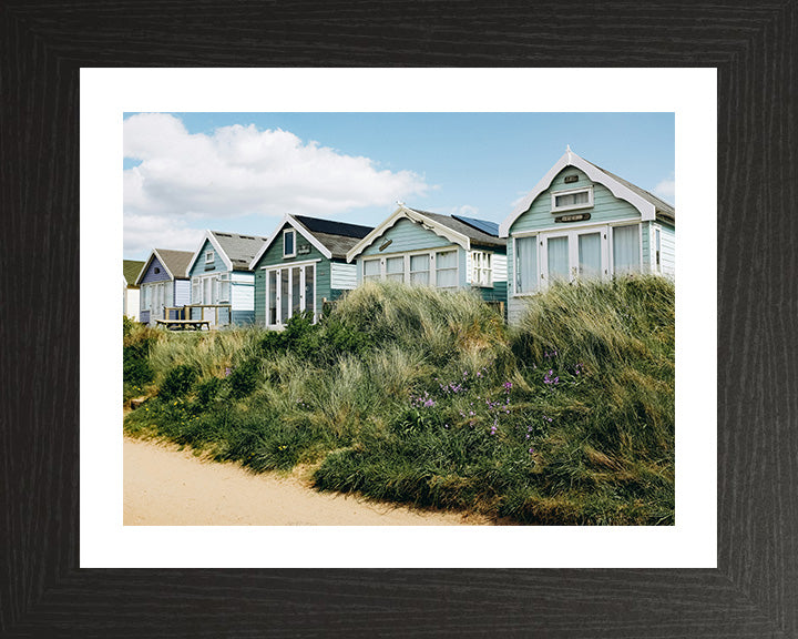 Mudeford Quay beach huts Dorset in summer Photo Print - Canvas - Framed Photo Print - Hampshire Prints