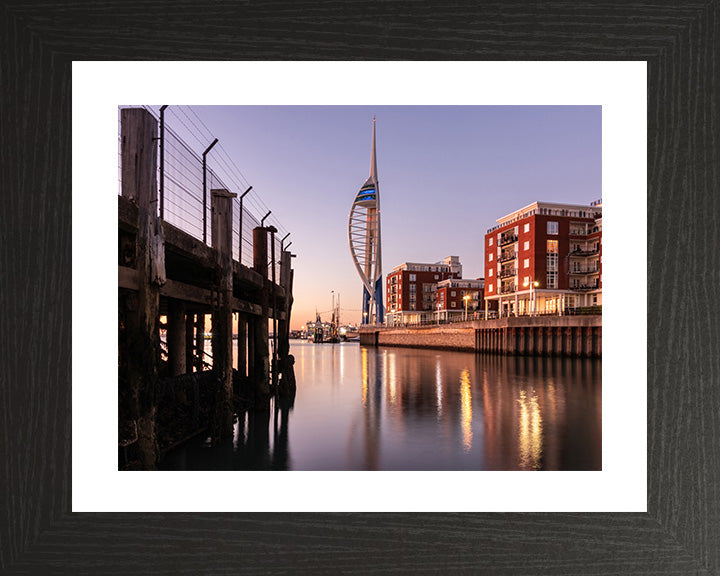 Gunwharf Quays and the Spinnaker tower Portsmouth Hampshire at sunset Photo Print - Canvas - Framed Photo Print - Hampshire Prints