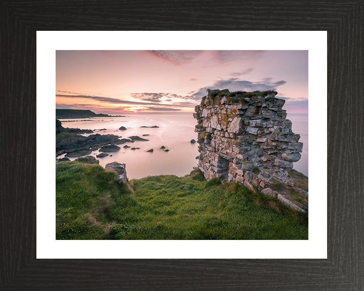 Findlater Castle Aberdeenshire Scotland at sunset Photo Print - Canvas - Framed Photo Print - Hampshire Prints