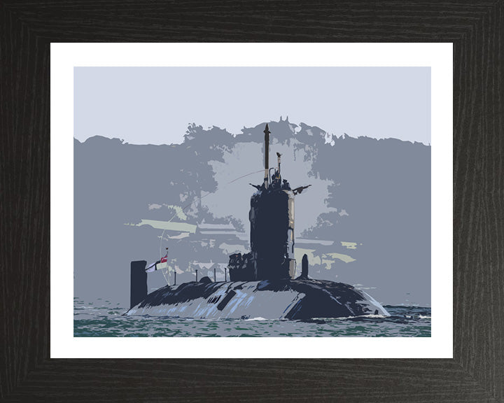 HMS Trenchant Submarine artwork Print - Canvas - Framed Print - Hampshire Prints