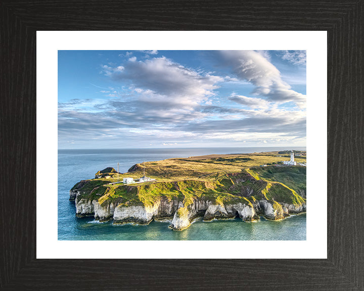 Flamborough Head Lighthouse Yorkshire from above Photo Print - Canvas - Framed Photo Print - Hampshire Prints