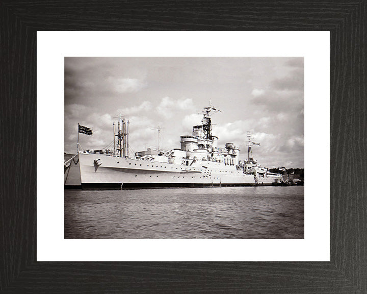 HMS Sheffield C24 Royal Navy Town class light cruiser Photo Print or Framed Print - Hampshire Prints