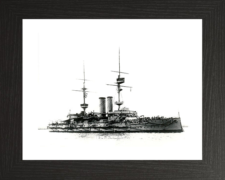 HMS Ocean 1898 Royal Navy pre dreadnought battleship Photo Print or Framed Print - Hampshire Prints