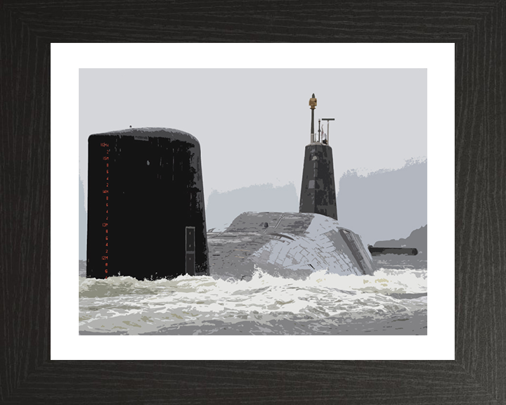 HMS Vanguard Submarine artwork Print - Canvas - Framed Print - Hampshire Prints