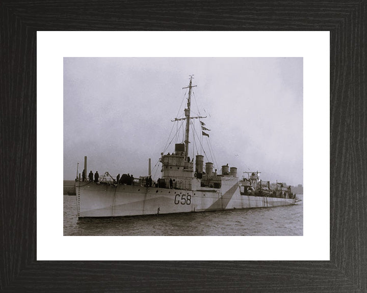 HMS Rockingham G58 Royal Navy destroyer Photo Print or Framed Print - Hampshire Prints