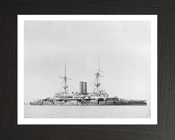 HMS Hood Royal Navy Royal Sovereign class pre dreadnought battleship Photo Print or Framed Print - Hampshire Prints