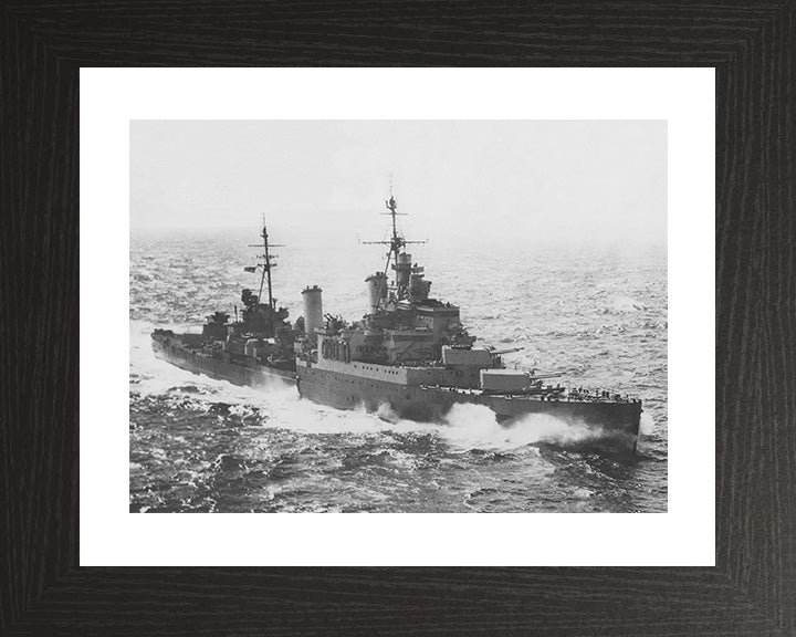 HMS Sheffield C24 Royal Navy Town class light cruiser Photo Print or Framed Print - Hampshire Prints