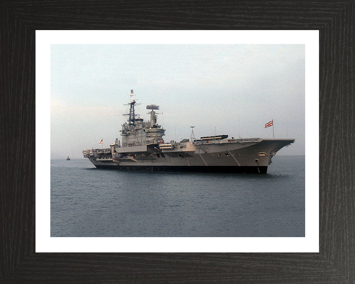 HMS Hermes R12 Royal Navy Centaur class Aircraft carrier Photo Print or Framed Print - Hampshire Prints