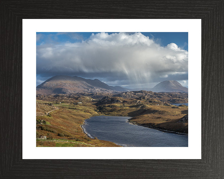 Rain clouds over Kinlochbervie Sutherland Scotland Photo Print - Canvas - Framed Photo Print - Hampshire Prints