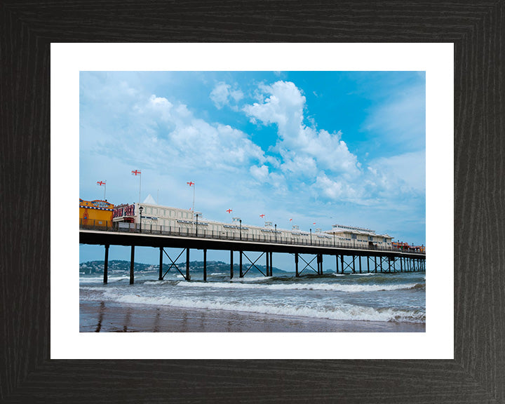 Paignton Pier Devon in winter Photo Print - Canvas - Framed Photo Print - Hampshire Prints