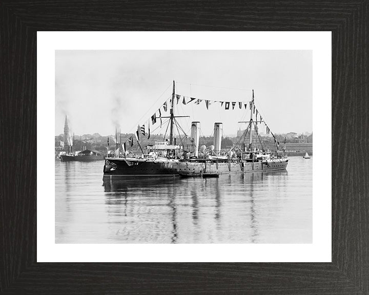 HMS Melampus (1890) Royal Navy Apollo class protected cruiser Photo Print or Framed Print - Hampshire Prints