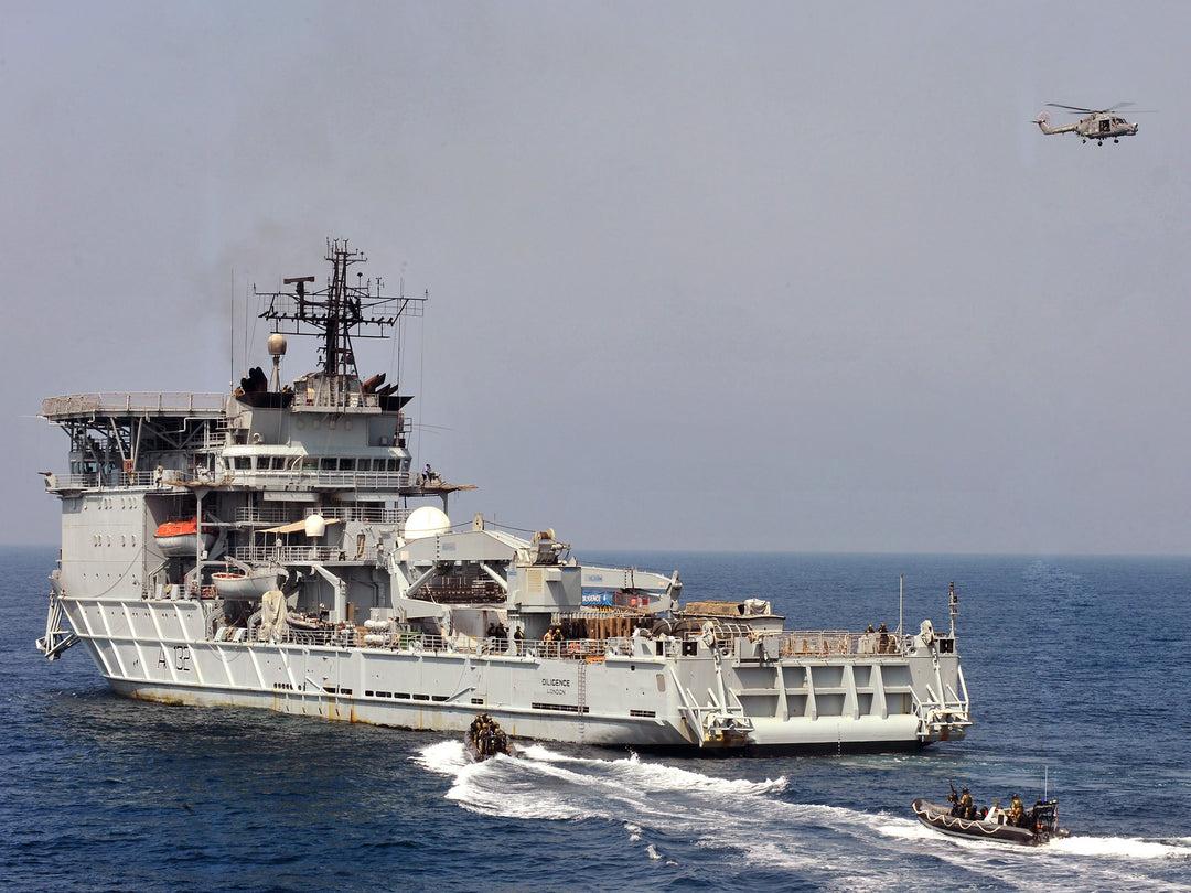 RFA Diligence A132 Royal Fleet Auxiliary forward repair ship Photo Print or Framed Print - Hampshire Prints