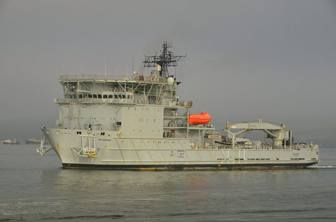 RFA Diligence A132 Royal Fleet Auxiliary forward repair ship Photo Print or Framed Print - Hampshire Prints