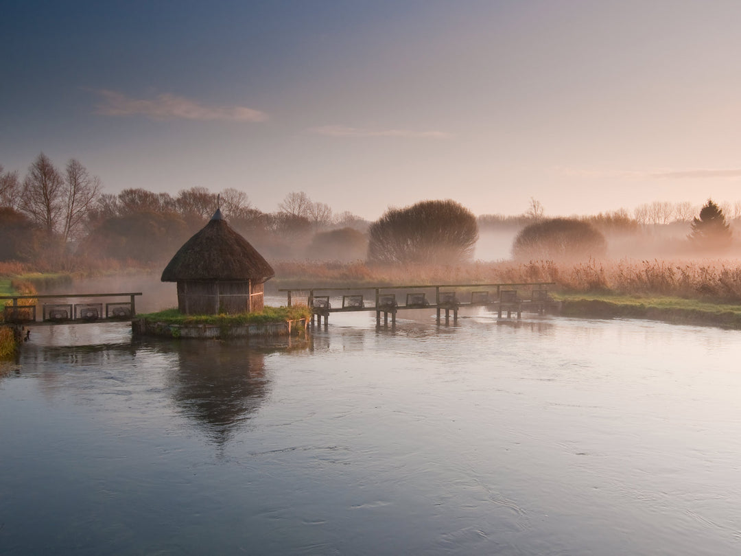 Longstock or Leckford Eel Traps in Hampshire Photo Print - Canvas - Framed Photo Print - Hampshire Prints