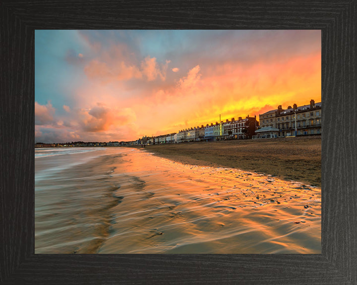 Weymouth beach seafront Dorset at sunset Photo Print - Canvas - Framed Photo Print - Hampshire Prints