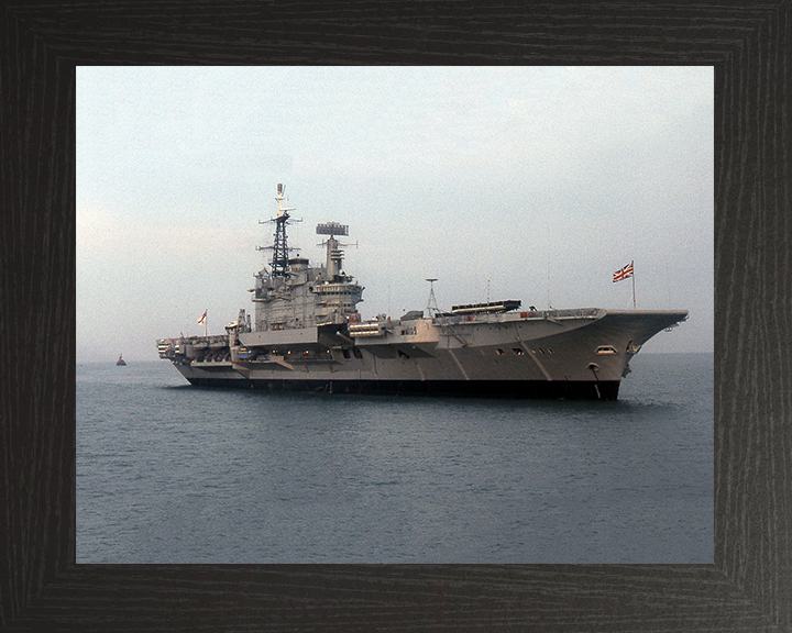 HMS Hermes R12 Royal Navy Centaur class Aircraft carrier Photo Print or Framed Print - Hampshire Prints