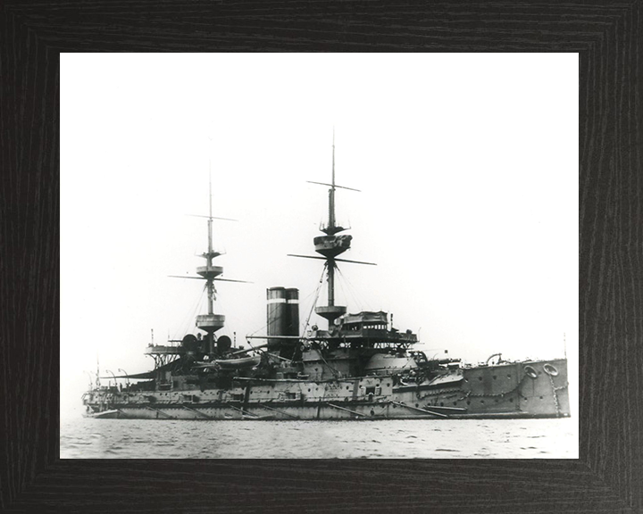 HMS Hannibal (1896) Royal Navy Majestic class pre dreadnought battleship Photo Print or Framed Print - Hampshire Prints