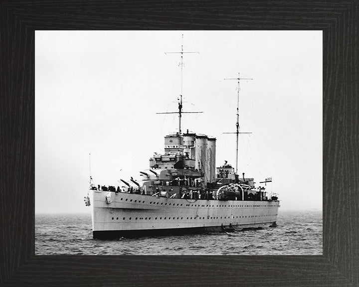 HMS Suffolk (55) Royal Navy County class heavy cruiser Photo Print or Framed Print - Hampshire Prints