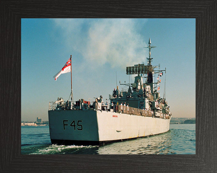 HMS Minerva F45 Royal Navy Leander class Frigate Photo Print or Framed Print - Hampshire Prints