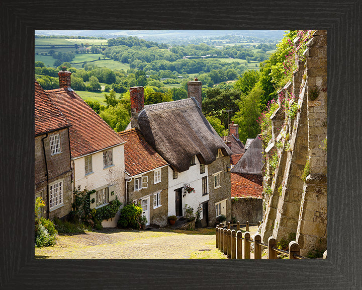 Gold Hill Shaftsbury Dorset (Hovis Hill) Photo Print - Canvas - Framed Photo Print - Hampshire Prints