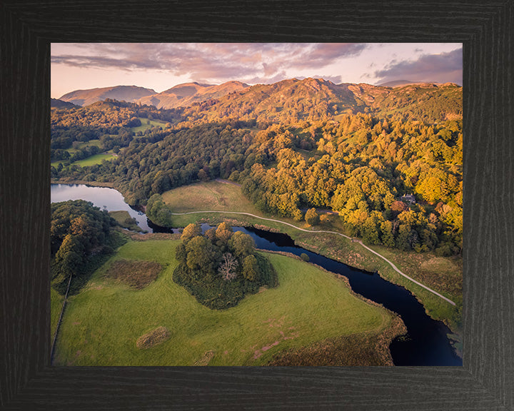 Elterwater the Lake District Cumbria from above Photo Print - Canvas - Framed Photo Print - Hampshire Prints