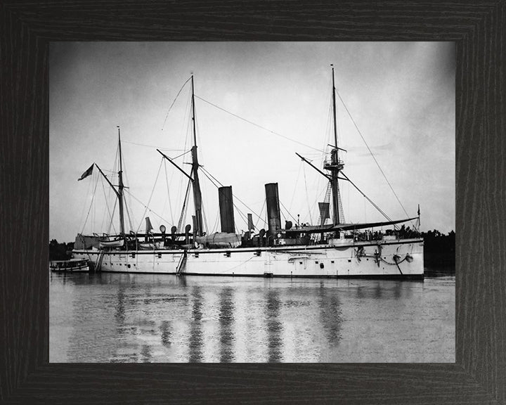 HMS Mercury (1878) Royal Navy Iris Class Cruiser Photo Print or Framed Photo Print - Hampshire Prints