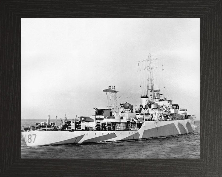 HMS Kite U87 Royal Navy Modified Black Swan Class sloop Photo Print or Framed Print - Hampshire Prints