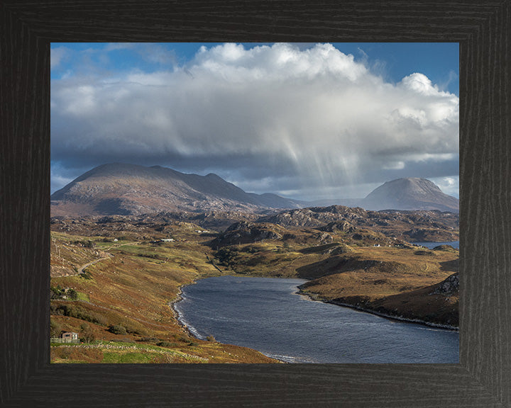 Rain clouds over Kinlochbervie Sutherland Scotland Photo Print - Canvas - Framed Photo Print - Hampshire Prints