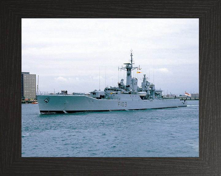 HMS Lowestoft F103 Royal Navy Rothesay class frigate Photo Print or Framed Print - Hampshire Prints