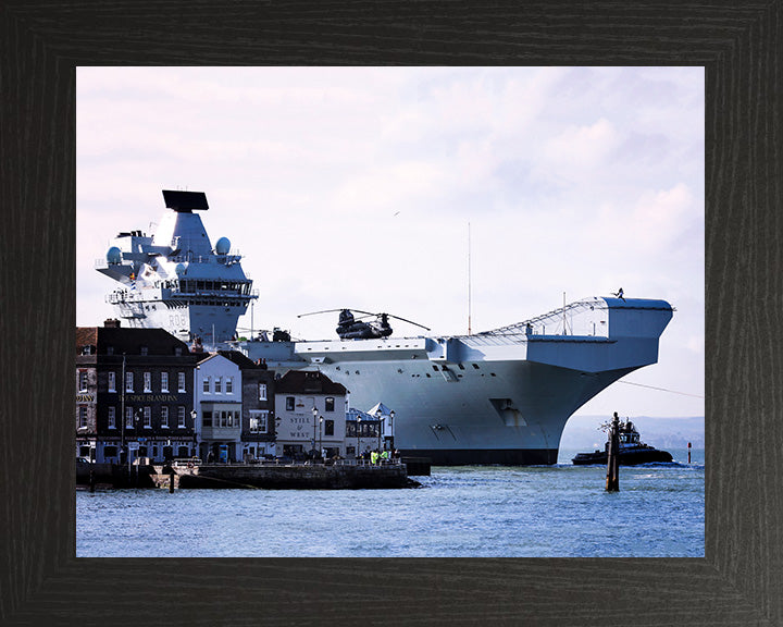 HMS Queen Elizabeth R08 Royal Navy Queen Elizabeth Class Aircraft Carrier Photo Print or Framed Print - Hampshire Prints