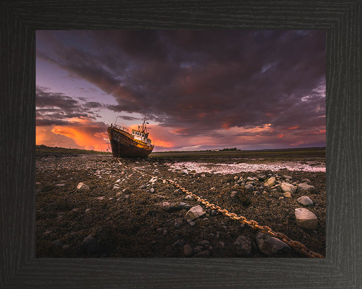 Roa Island Cumbria shipwreck at sunset Photo Print - Canvas - Framed Photo Print - Hampshire Prints