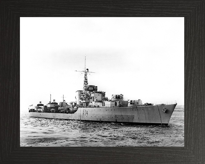 HMS Hogue R74 (D74) Royal Navy Battle class destroyer Photo Print or Framed Print - Hampshire Prints