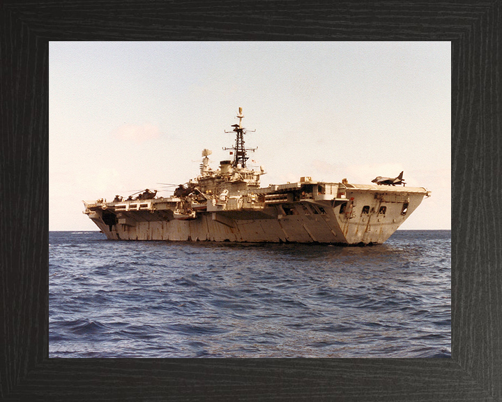 HMS Hermes R12 Royal Navy Centaur class Aircraft carrier Photo Print or Framed Print - Hampshire Prints