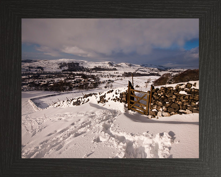 The Yorkshire Dales in winter with snow Photo Print - Canvas - Framed Photo Print - Hampshire Prints