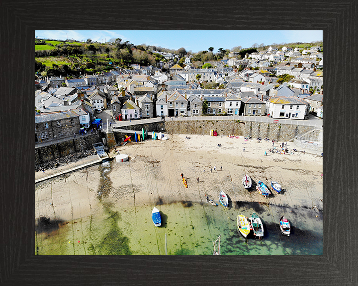 Mousehole Cornwall from above Photo Print - Canvas - Framed Photo Print - Hampshire Prints