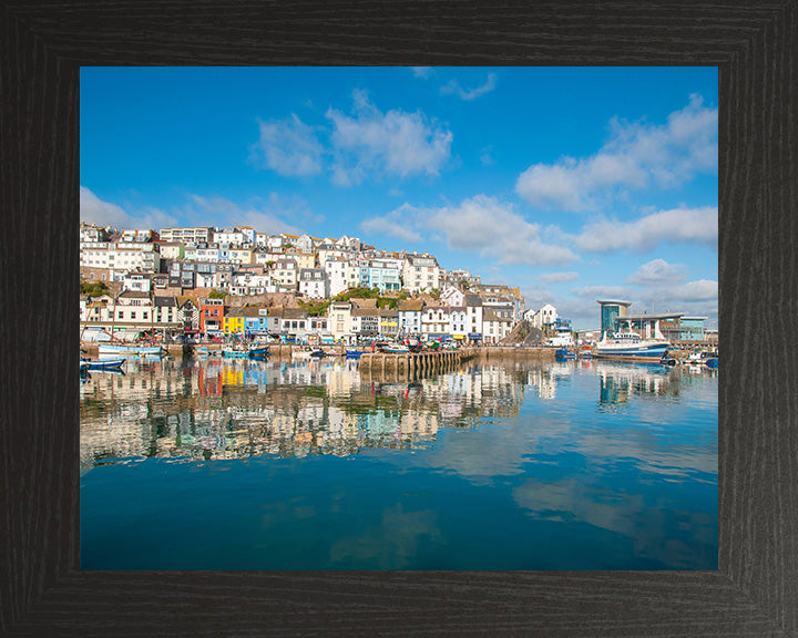 Brixham Harbour Devon reflections Photo Print - Canvas - Framed Photo Print - Hampshire Prints